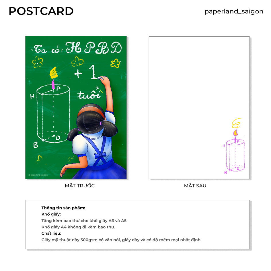 "HPBD +1 TUỔI" POSTCARD