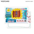 "VÉ SỐ TRÚNG TỦ" POSTCARD