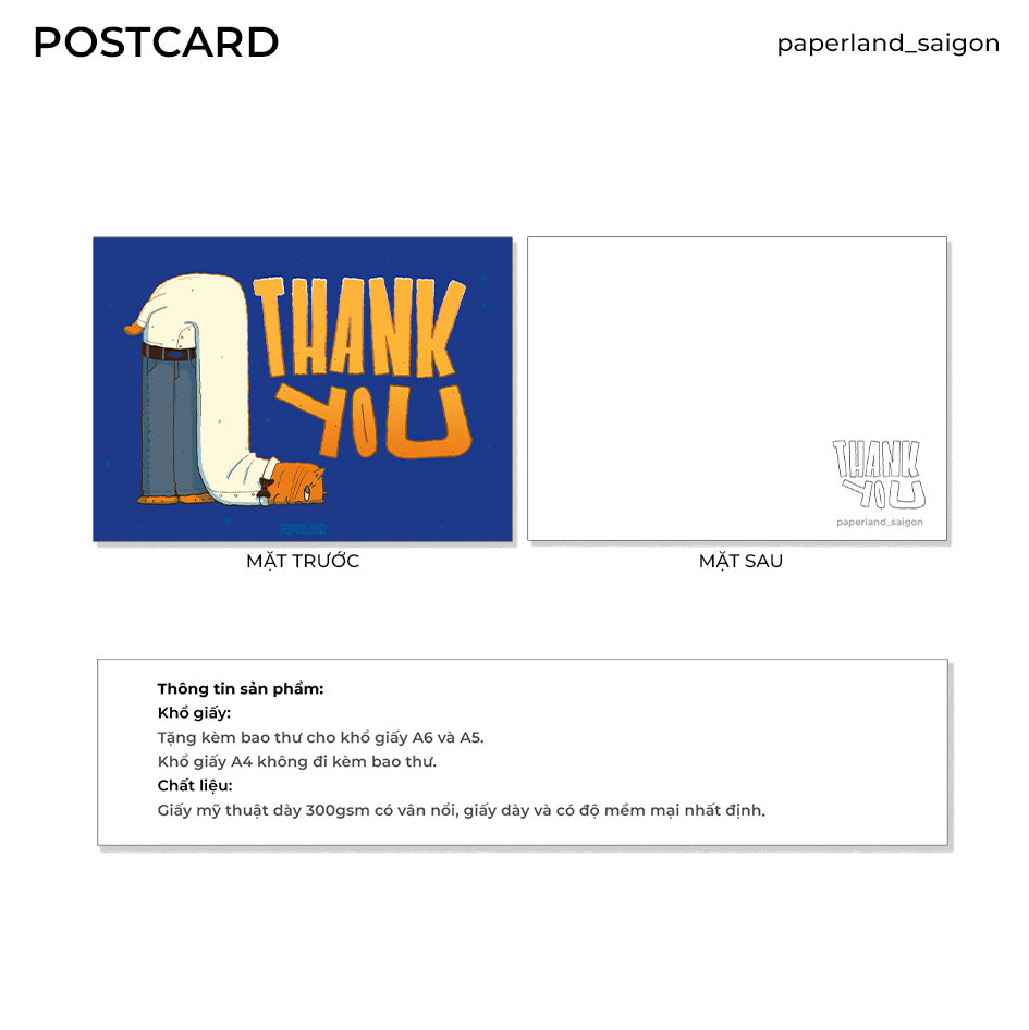 "THANK YOU - CAM ON" POSTCARD