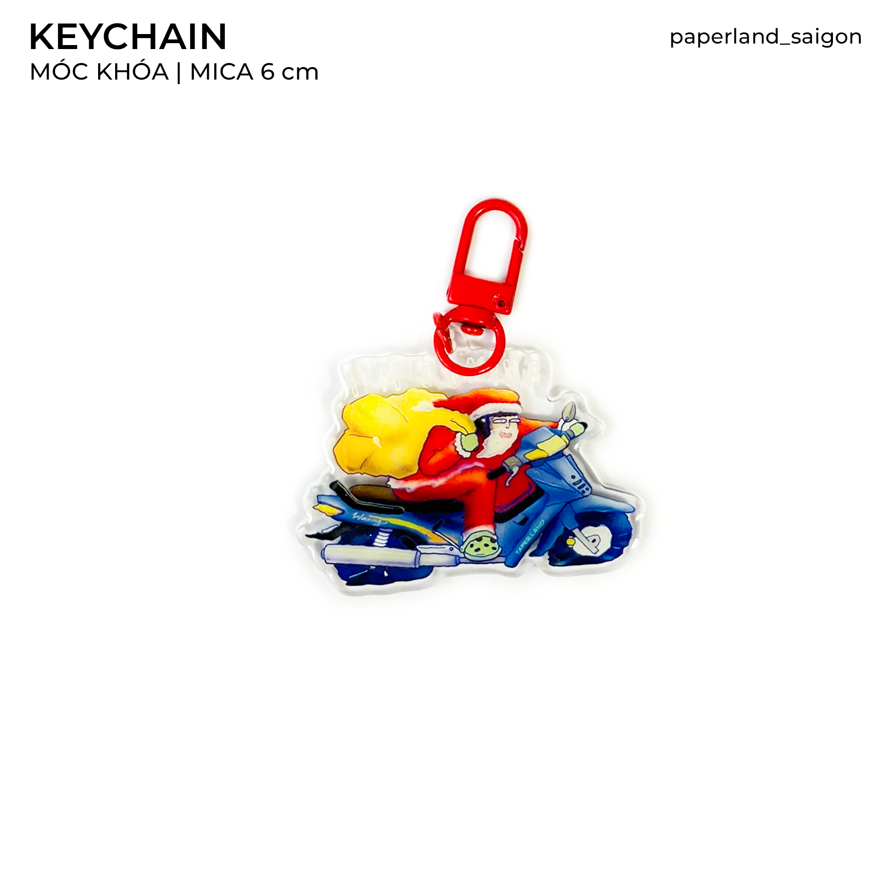 "ÔNG GIÀ NOEL CƯỠI WAVE" KEYCHAIN