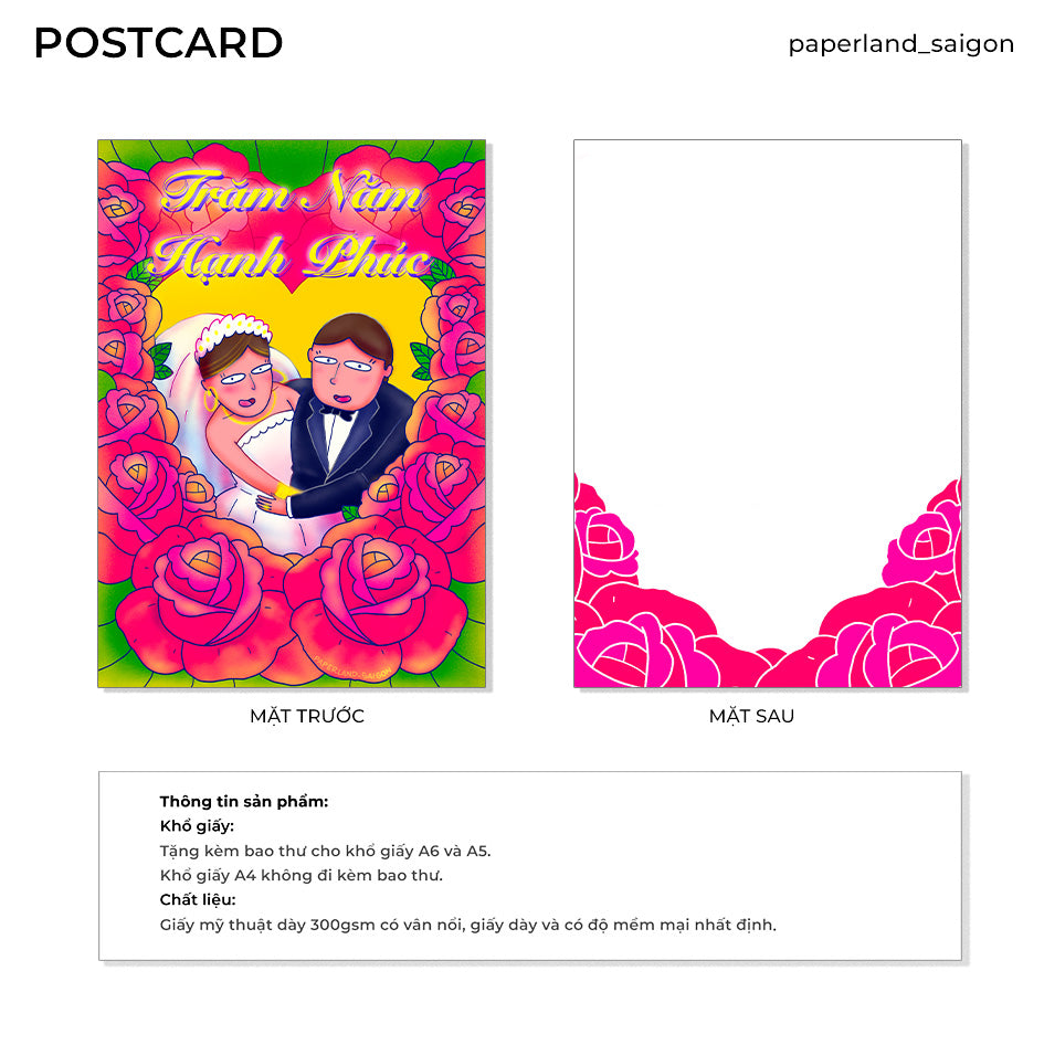 "TRĂM NĂM HẠNH PHÚC" POSTCARD