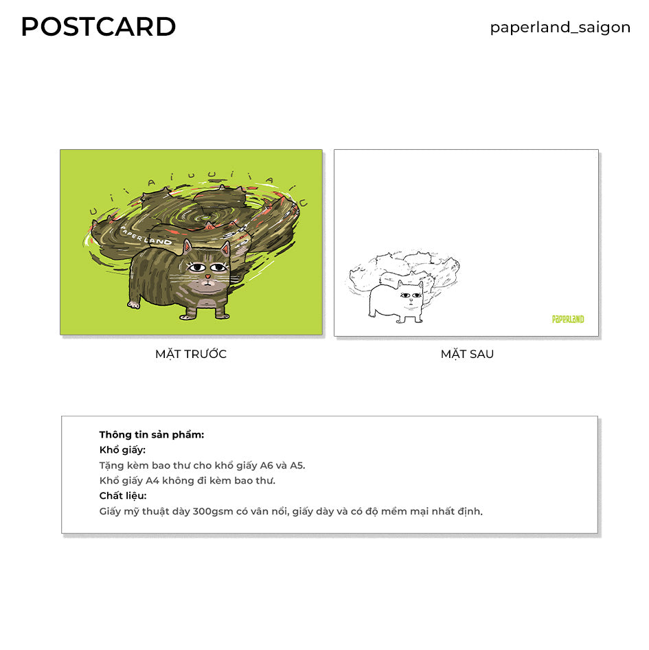 "SPINNING CAT" POSTCARD